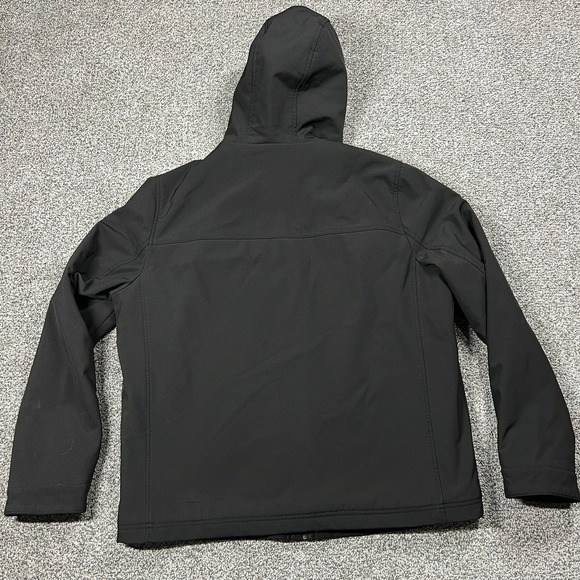 Levis Jacket Mens L Black Hooded Fleece Lined Insulated Winter Coat - Picture 2 of 15